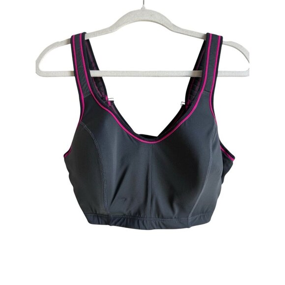Cacique Sports Bra Women’s 38DDD High Impact Molded Underwire Dusty Gray - Picture 1 of 13